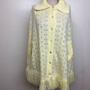 Vintage Yellow Poncho